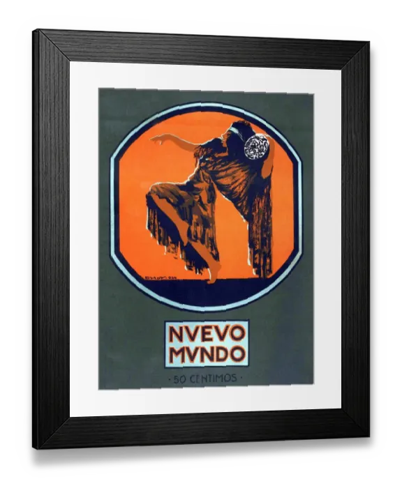 Framed Print : Nuevo Mundo 1920s Spain cc magazines dancers dancing Framed Print : Nuevo Mundo 1920s Spain cc magazines dancers dancing
