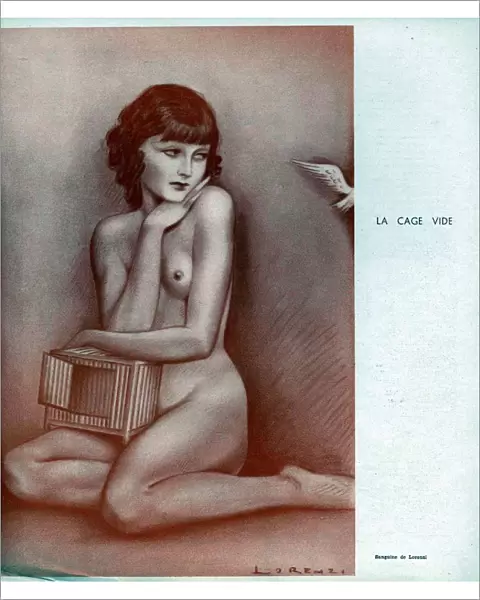 The Empty Cage 1930s France cc pin ups glamour nudes portraits pin-ups