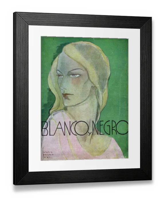 Framed Print : Blanco y Negro 1932 1930s Spain cc portraits womens magazines