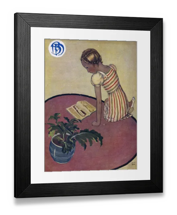 Framed Print : Blanco y Negro Spain cc reading girls magazines Framed Print : Blanco y Negro Spain cc reading girls magazines