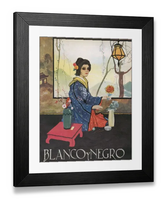Framed Print : Blanco y Negro 1922 1920s Spain cc oriental womens woman interiors magazines Framed Print : Blanco y Negro 1922 1920s Spain cc oriental womens woman interiors magazines