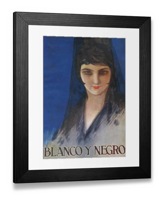 Framed Print : Blanco y Negro 1926 1920s Spain cc portraits womens magazines