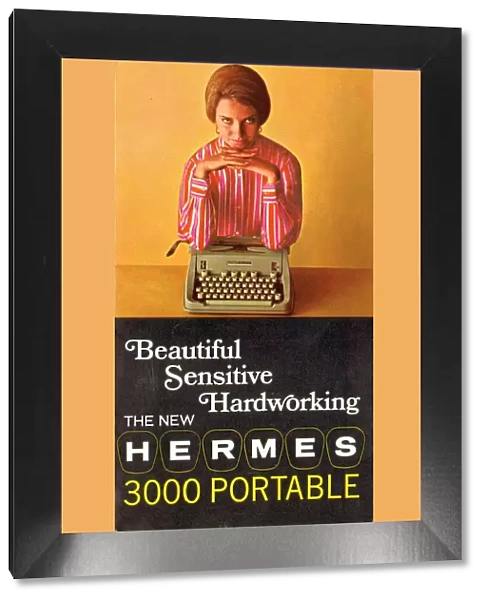 1960s, USA, Hermes Typewriters, Magazine Advert