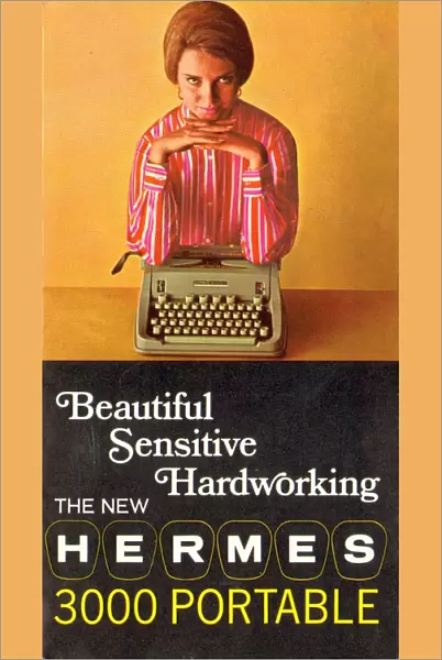 1960s, USA, Hermes Typewriters, Magazine Advert
