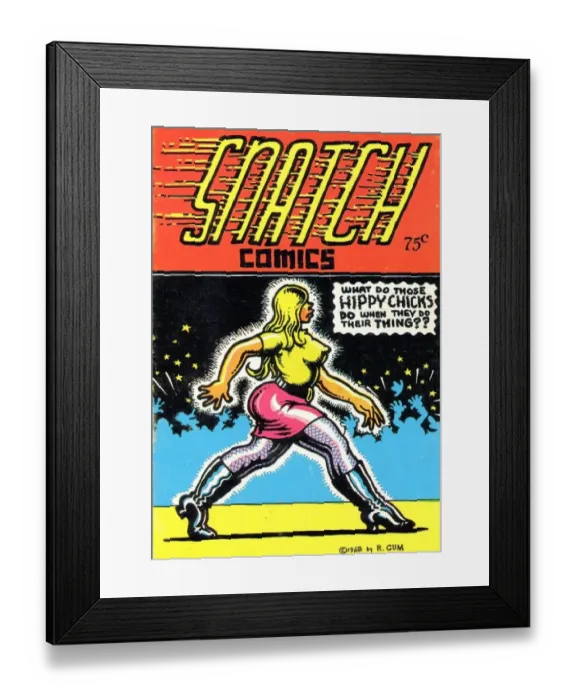 Framed Print : 1960s, USA, Snatch Comics, Comic / Annual Cover Framed Print : 1960s, USA, Snatch Comics, Comic / Annual Cover