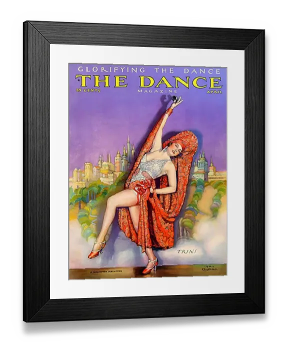 Framed Print : The Dance 1928 1920s USA Trini magazines maws
