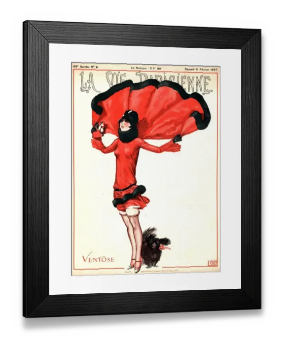 Framed Print : 1927 1920s France la vie parisienne art deco magazines Framed Print : 1927 1920s France la vie parisienne art deco magazines