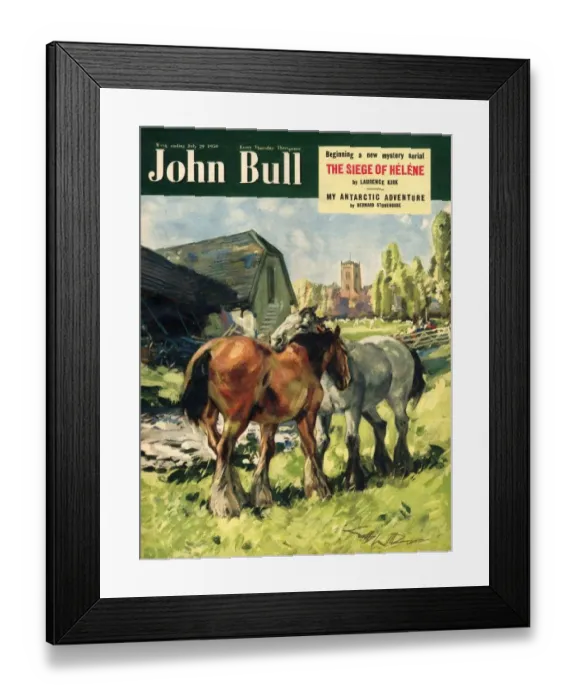 Framed Print : John Bull 1950 1950s UK horses magazines Framed Print : John Bull 1950 1950s UK horses magazines