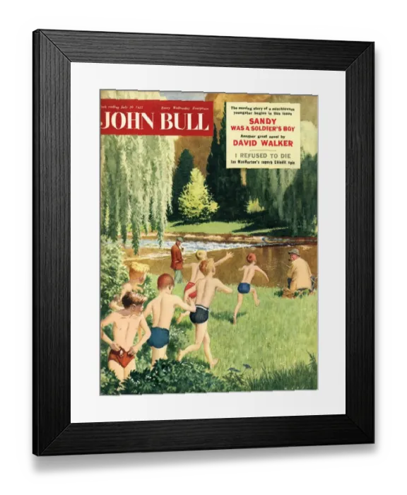 Framed Print : John Bull 1957 1950s UK swimming sports magazines Framed Print : John Bull 1957 1950s UK swimming sports magazines
