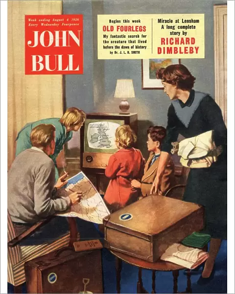 John Bull 1950s UK holidays weather forecast watching magazines televisions children