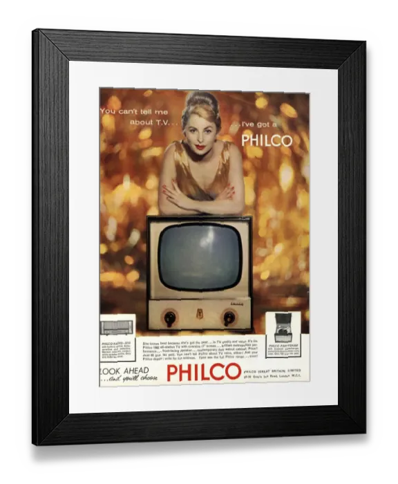 Framed Print : Philco 1950s UK televisions Framed Print : Philco 1950s UK televisions