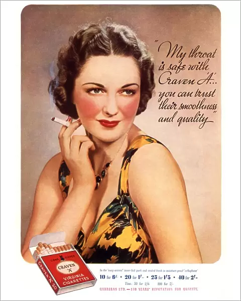 Craven A 1937 1930s USA womens fashion cigarettes smoking