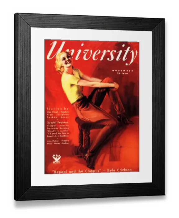 Framed Print : University 1910s USA portraits magazines Framed Print : University 1910s USA portraits magazines