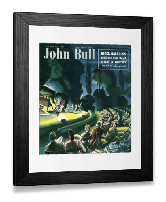 Framed Print : John Bull 1949 1940s UK stage audiences fairies magazines Framed Print : John Bull 1949 1940s UK stage audiences fairies magazines