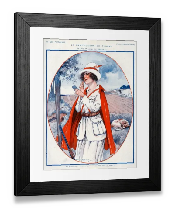 Framed Print : La Vie Parisienne 1924 1920s France Maurice Milliere illustrations make-up makeup