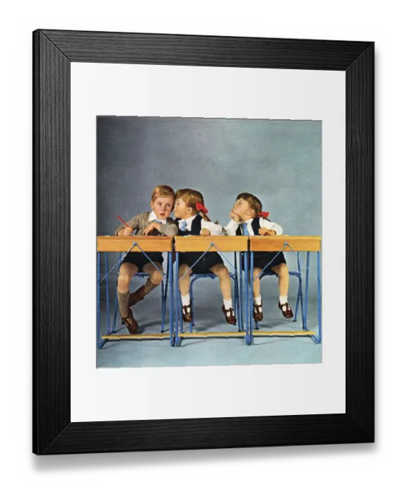 Framed Print : Hoover 1963 1960s UK schools children pupils students schoolgirls schoolboys