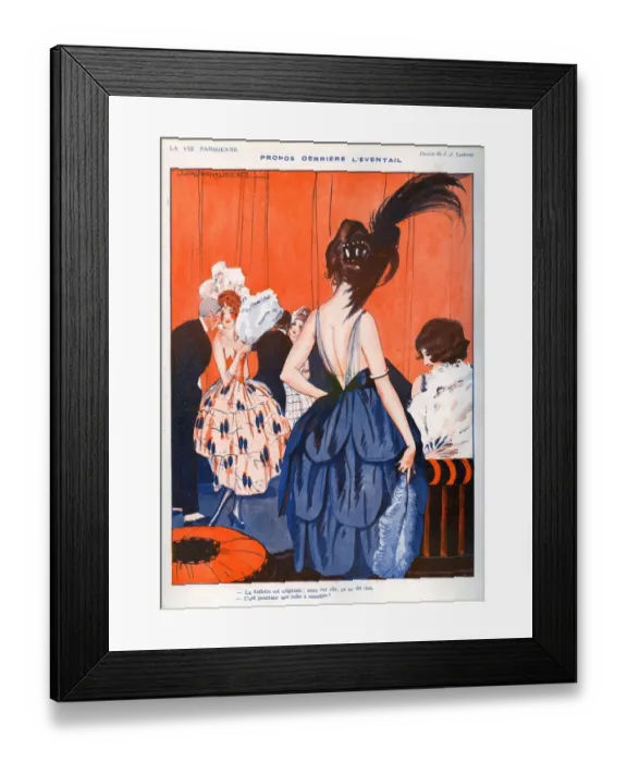 Framed Print : La Vie Parisienne 1920 1920s France Julien Jacques Leclerc Illustrations womens Framed Print : La Vie Parisienne 1920 1920s France Julien Jacques Leclerc Illustrations womens