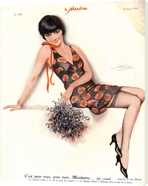 Le Sourire 1920s France glamour erotica mistletoe womens magazines Meunier