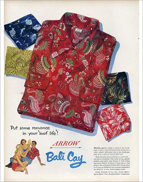 Arrow Shirts 1950s USA hawaiian mens