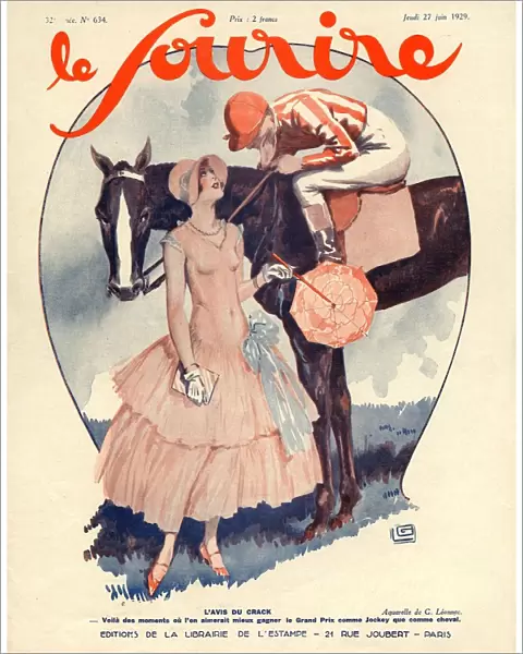 Le Sourire 1929 1920s France horses racing jockeys magazines illustrations