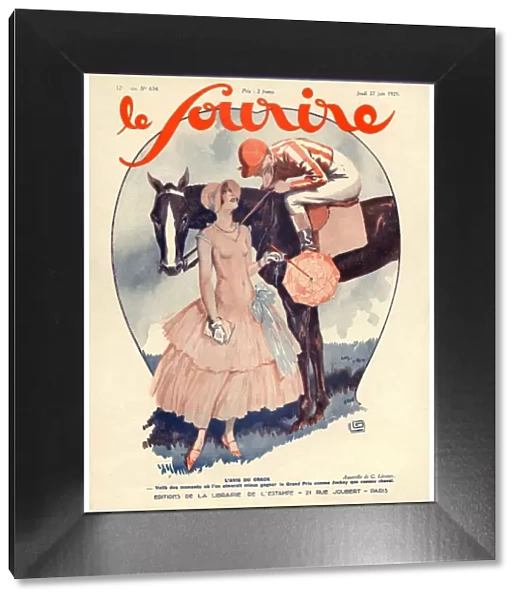 Le Sourire 1929 1920s France horses racing jockeys magazines illustrations