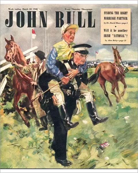 John Bull 1948 1940s UK horses horse racing jockeys magazines