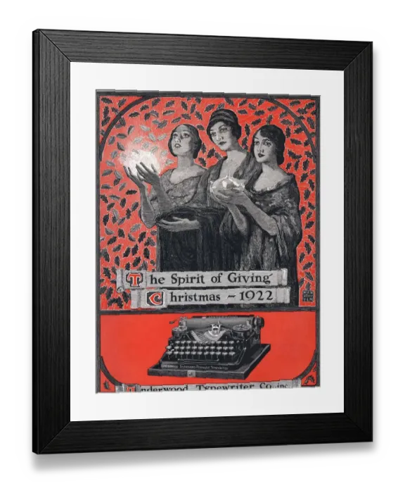 Framed Print : 1920s USA underwood typewriters Framed Print : 1920s USA underwood typewriters