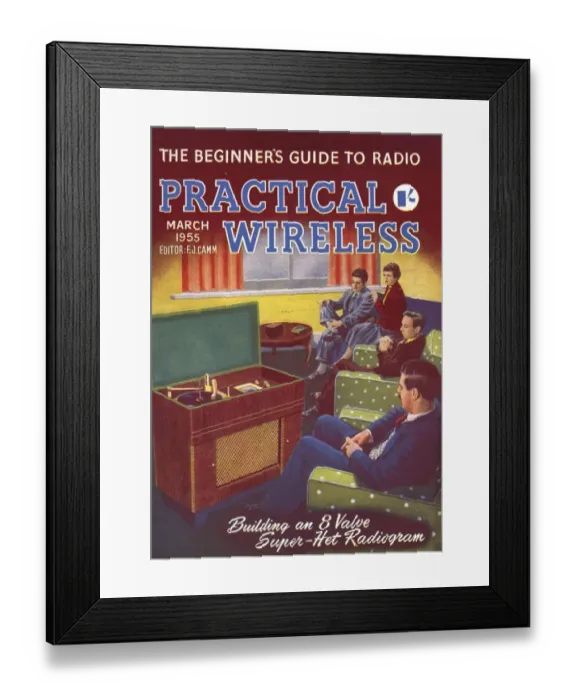 Framed Print : Practical Wireless 1950s UK radios listening to music diy hi-fi magazines do it yourself Framed Print : Practical Wireless 1950s UK radios listening to music diy hi-fi magazines do it yourself