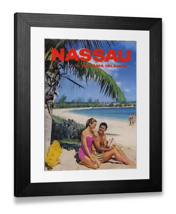 Framed Print : Nassau And Bahama Islands 1950s UK beaches seaside holidays sunbathing bahamas tourism Framed Print : Nassau And Bahama Islands 1950s UK beaches seaside holidays sunbathing bahamas tourism