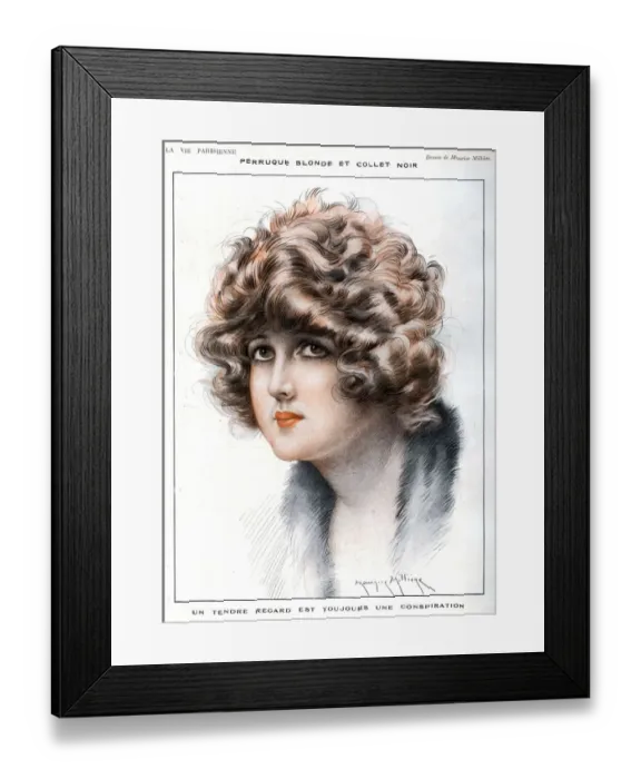 Framed Print : La Vie Parisienne 1920 1920s France Maurice Milliere illustrations womens portraits Framed Print : La Vie Parisienne 1920 1920s France Maurice Milliere illustrations womens portraits