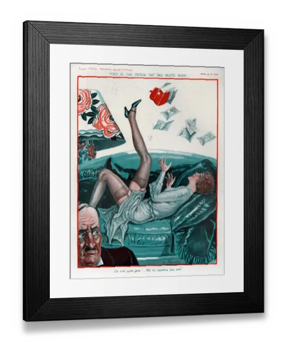 Framed Print : La Vie Parisienne 1931 1930s France cc money erotica stockings underwear hosiery Framed Print : La Vie Parisienne 1931 1930s France cc money erotica stockings underwear hosiery