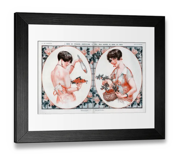 Framed Print : 1920s France La Vie Parisienne Magazine Plate