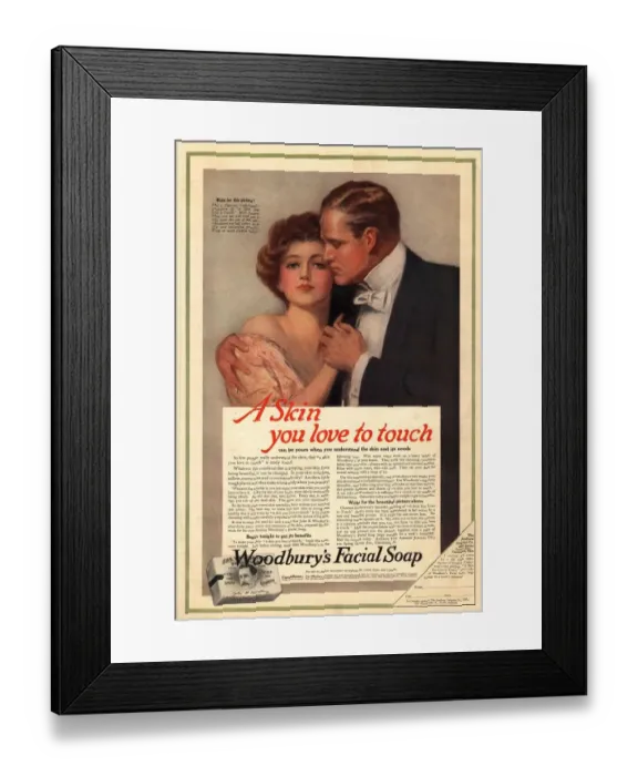 Framed Print : 1915 1910s USA woodburys facials kissing beauty hugging Framed Print : 1915 1910s USA woodburys facials kissing beauty hugging