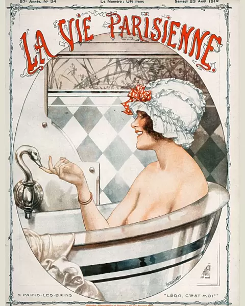 La Vie Parisienne 1919 1910s France Cheri Herouard magazines baths bathing hats