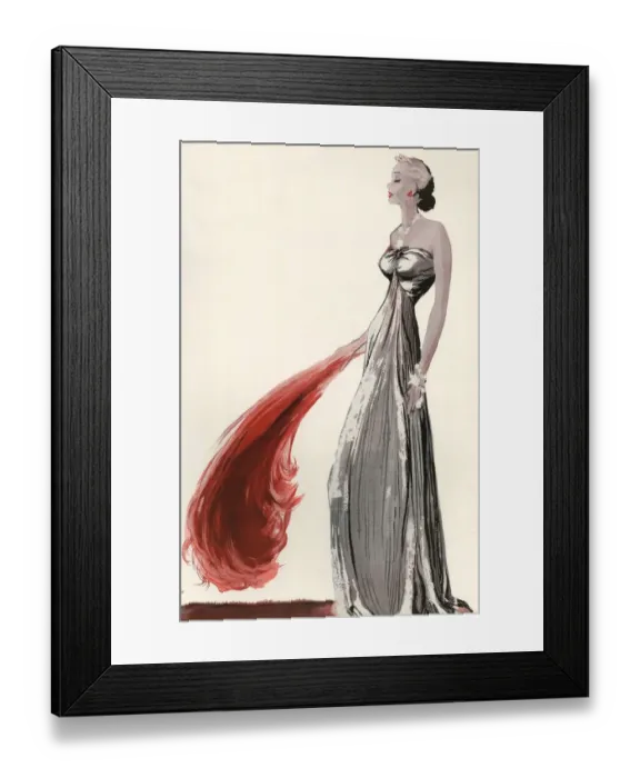 Framed Print : Womens Fashion 1930s 1939 1930s UK portraits womens feathers Framed Print : Womens Fashion 1930s 1939 1930s UK portraits womens feathers
