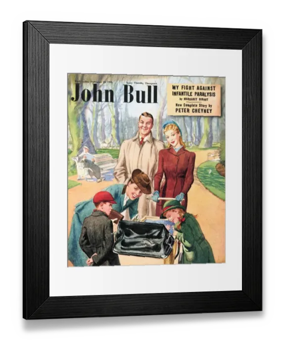 Framed Print : John Bull 1949 1940s UK babies prams magazines baby Framed Print : John Bull 1949 1940s UK babies prams magazines baby