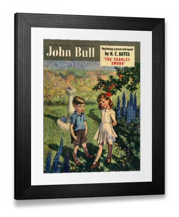 Framed Print : John Bull 1950 1950s UK apples trees magazines horticulture