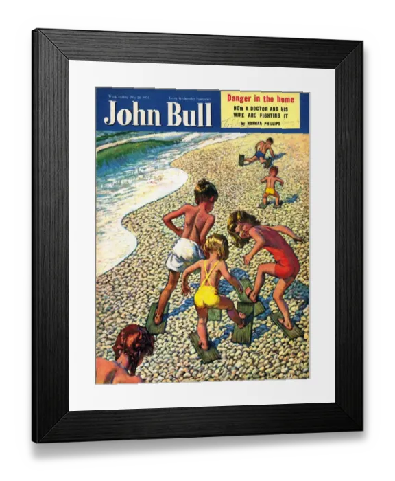 Framed Print : John Bull 1950s UK holidays beaches seaside seaside magazines Framed Print : John Bull 1950s UK holidays beaches seaside seaside magazines