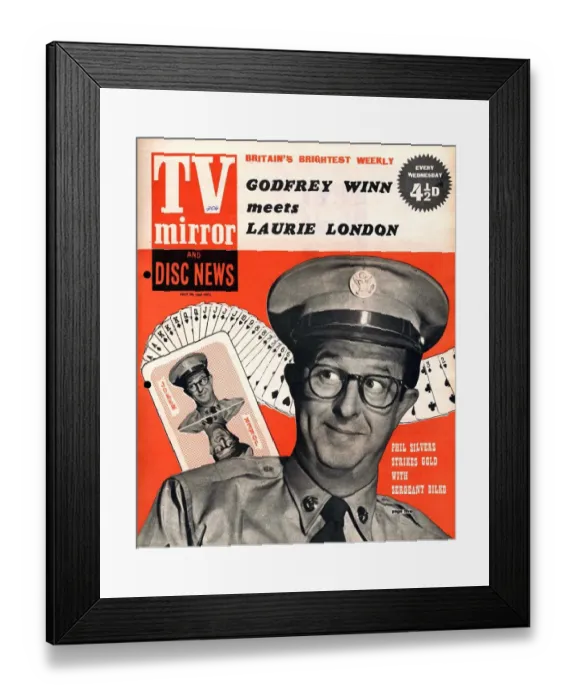 Framed Print : TV Mirror 1958 1950s UK Phil Silvers magazines sergeant sergeant bilko comedians