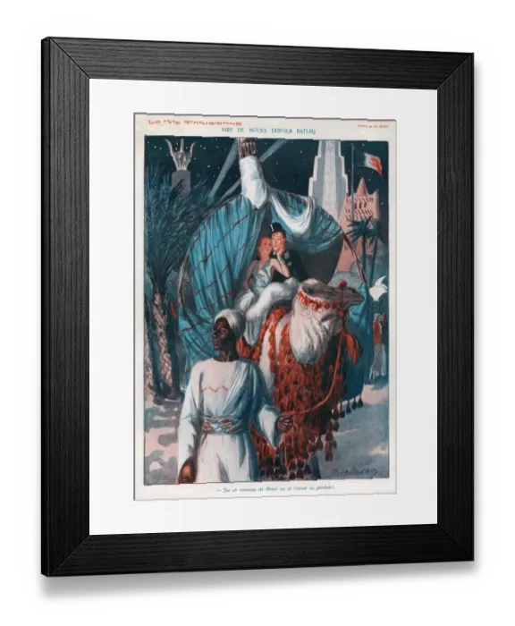 Framed Print : La Vie Parisienne 1920s France weddings night camels last boat honeymoons holidays Framed Print : La Vie Parisienne 1920s France weddings night camels last boat honeymoons holidays