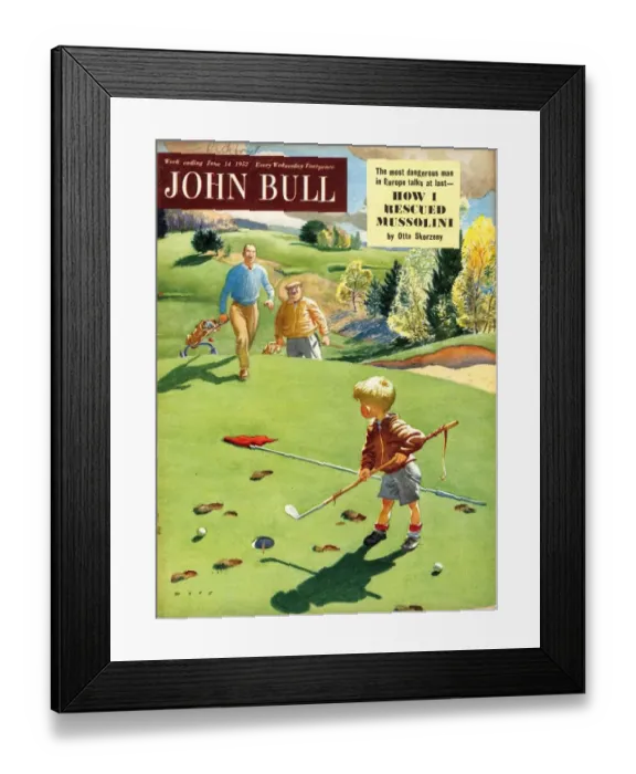 Framed Print : John Bull 1950s UK golf magazines