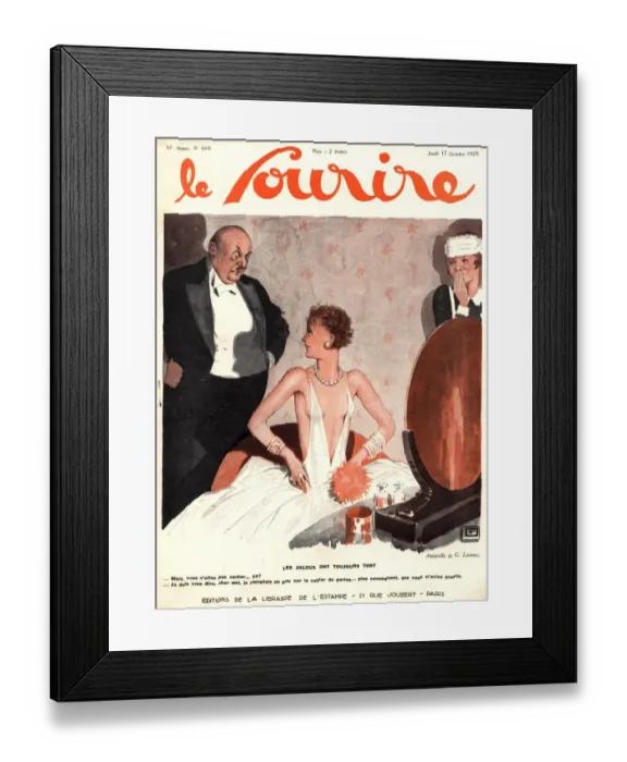 Framed Print : Le Sourire 1920s France glamour erotica disapproval fashion magazines Framed Print : Le Sourire 1920s France glamour erotica disapproval fashion magazines