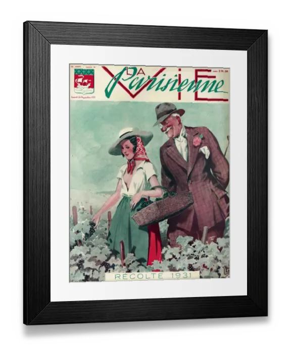 Framed Print : La Vie Parisienne 1930 1920s France cc magazines dirty old men erotica fruit picking Framed Print : La Vie Parisienne 1930 1920s France cc magazines dirty old men erotica fruit picking