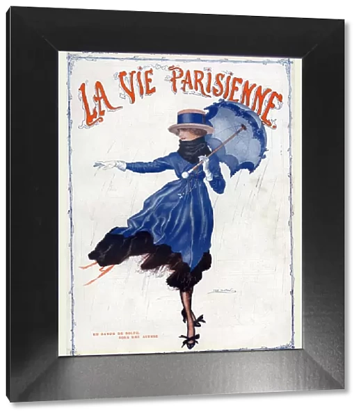 La Vie Parisienne 1918 1910s France Leo Fontan illustrations magazines womens umbrellas