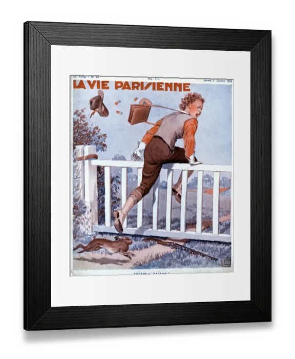 Framed Print : La Vie Parisienne 1938 1930s France magazines hunting shooting guns rabbits girls Framed Print : La Vie Parisienne 1938 1930s France magazines hunting shooting guns rabbits girls