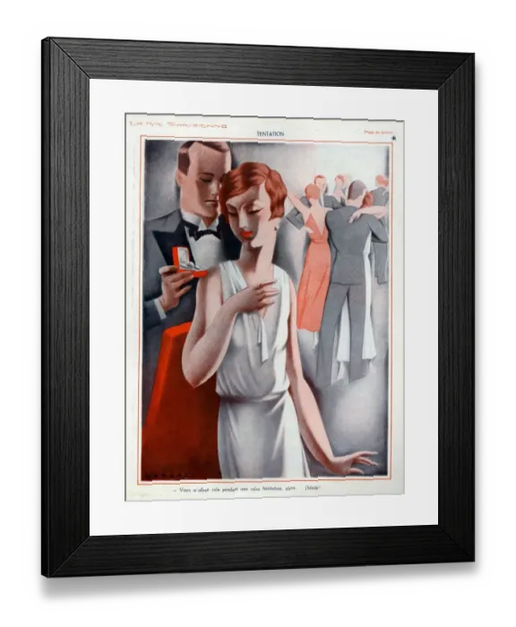 Framed Print : La Vie Parisienne 1920s France cc engagement proposals fiance rings art deco gifts Framed Print : La Vie Parisienne 1920s France cc engagement proposals fiance rings art deco gifts