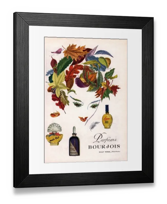 Framed Print : Bourjois 1940s USA womens