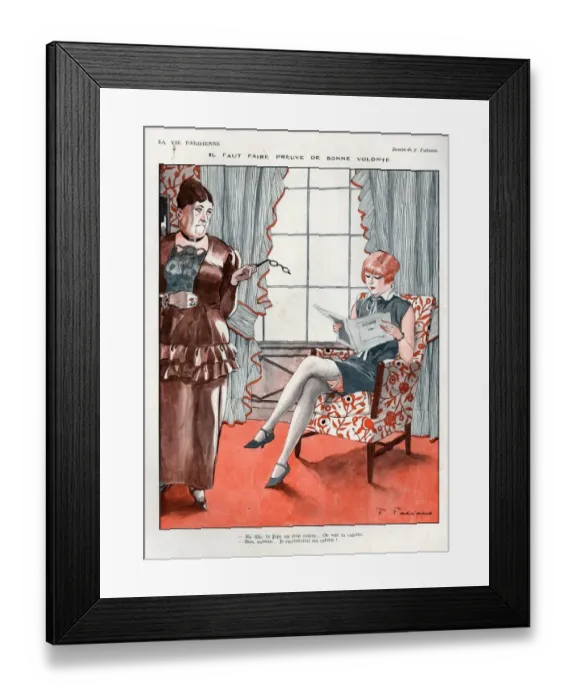 Framed Print : 1920s, France, La Vie Parisienne, Magazine Plate Framed Print : 1920s, France, La Vie Parisienne, Magazine Plate