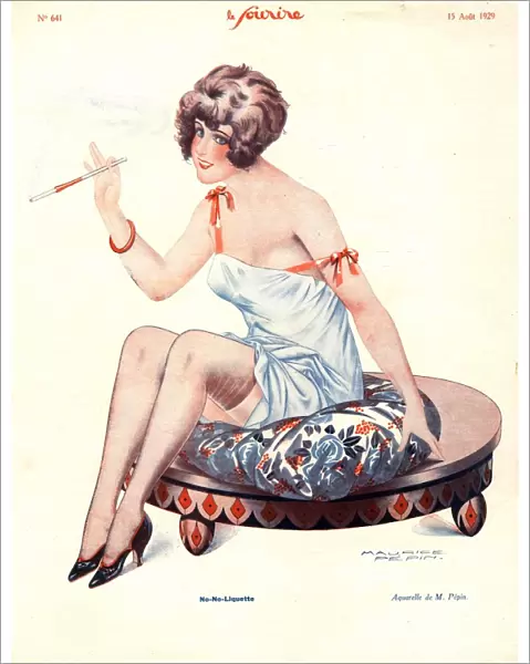 Le Sourire 1920s France glamour womens underwear cigarette-holders smoking cigarettes