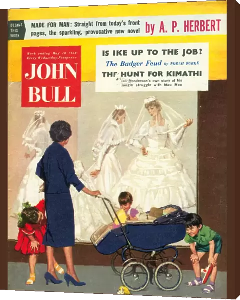 John Bull 1950s UK prams window shopping wedding dresses shopping magazines weddings